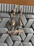 Bumble Bee With A Star And A Heart Earrings
