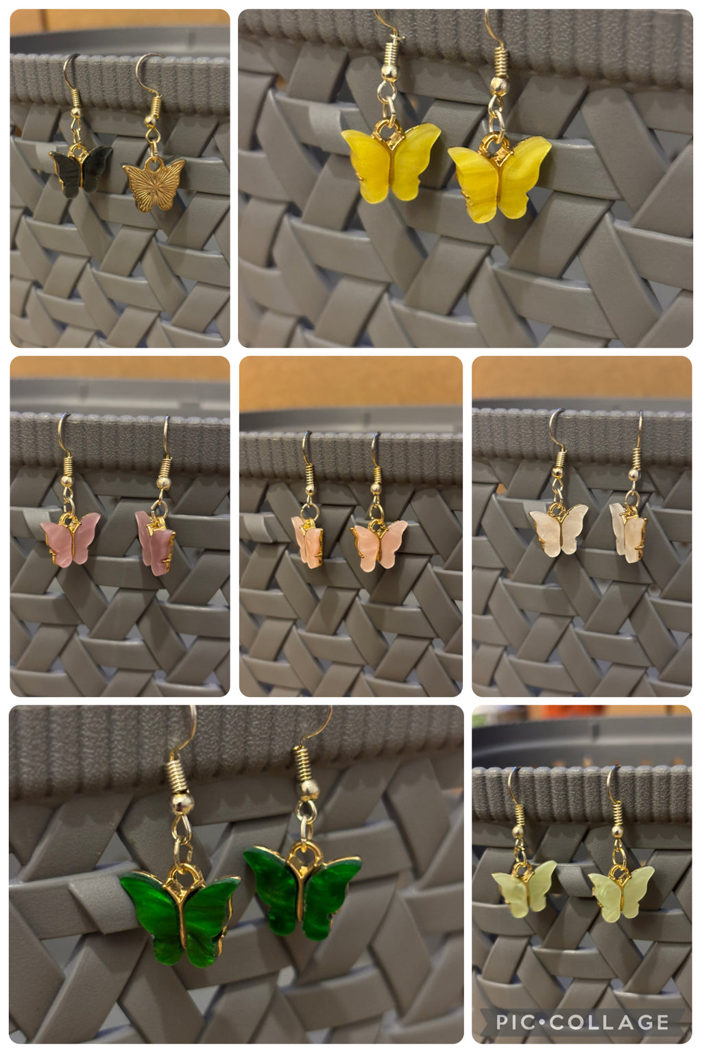 Acrylic Butterfly Earrings