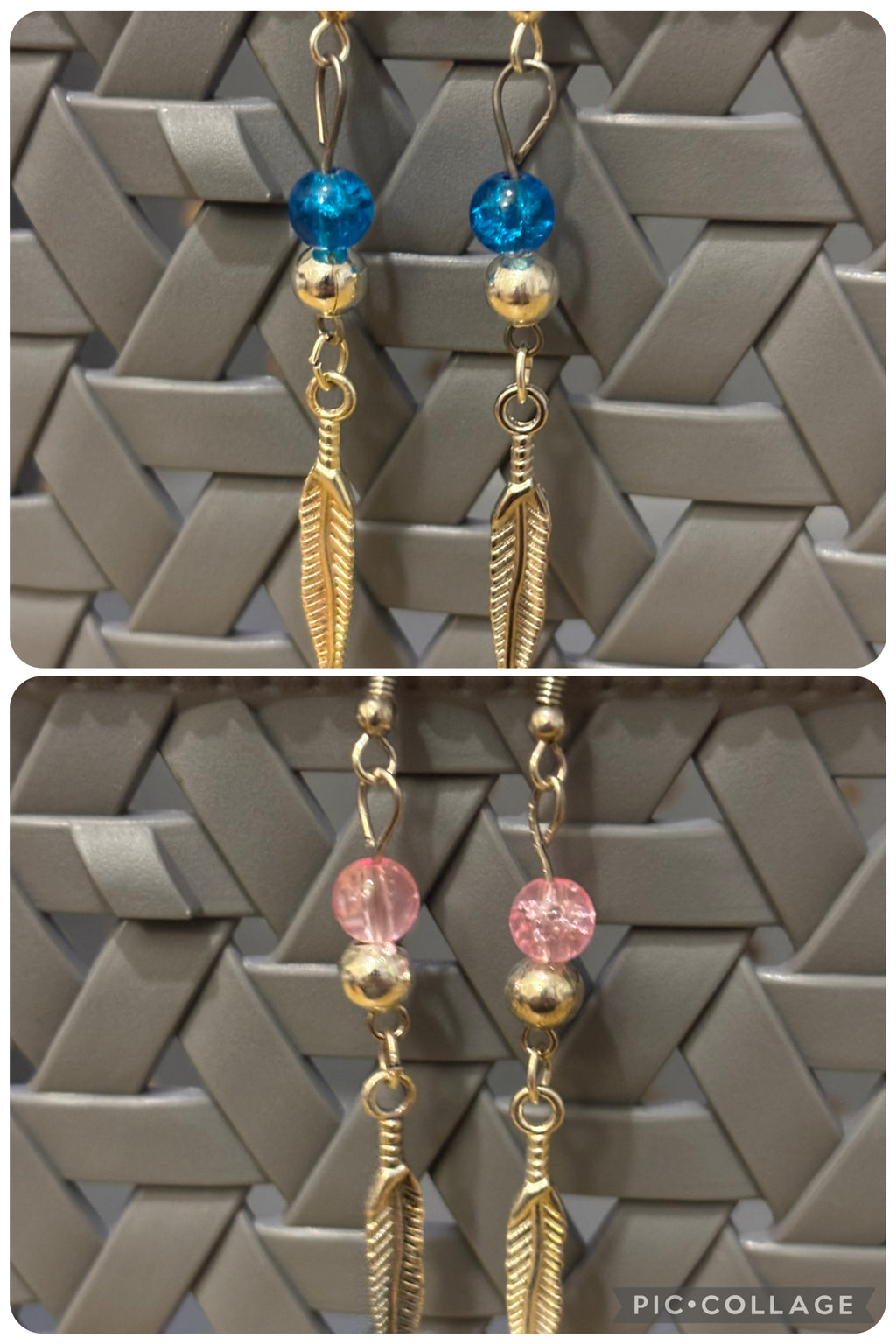 Feather And A Bead Earrings