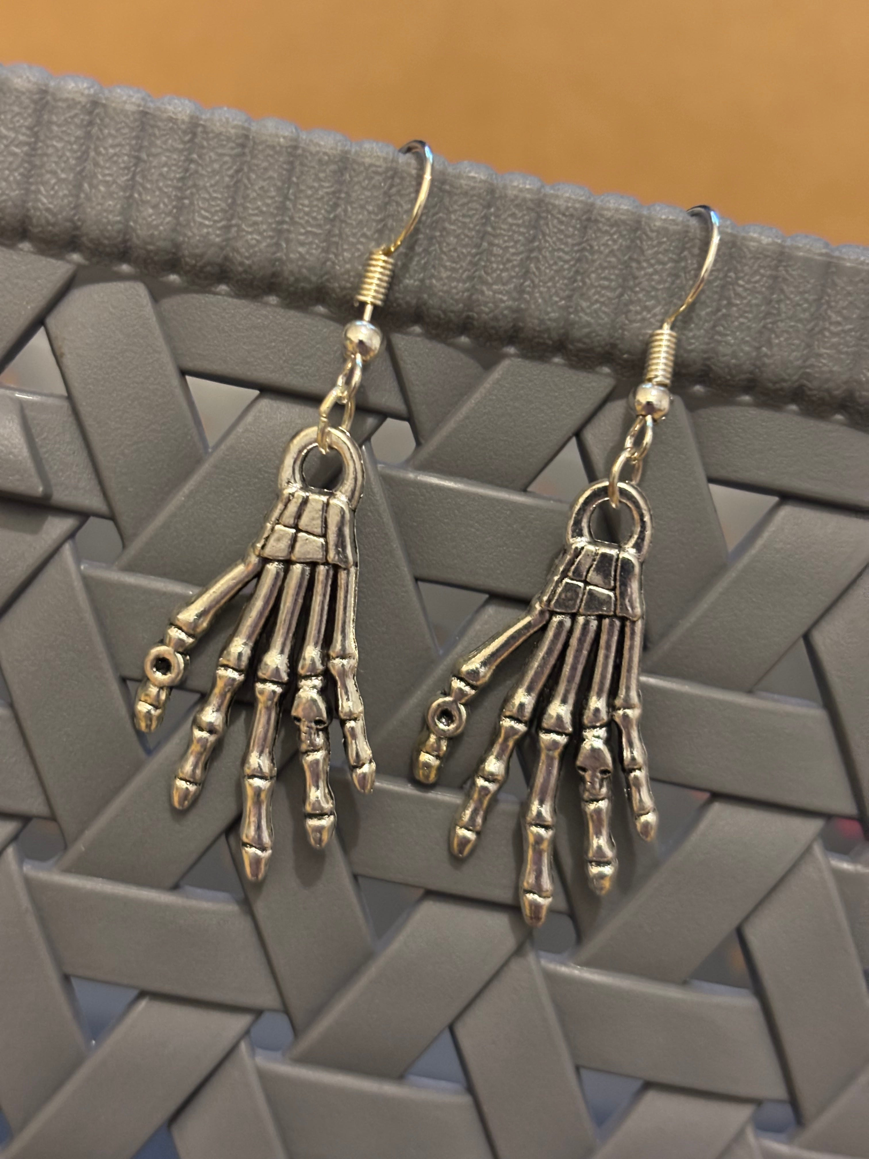 Skeleton Hand Earrings