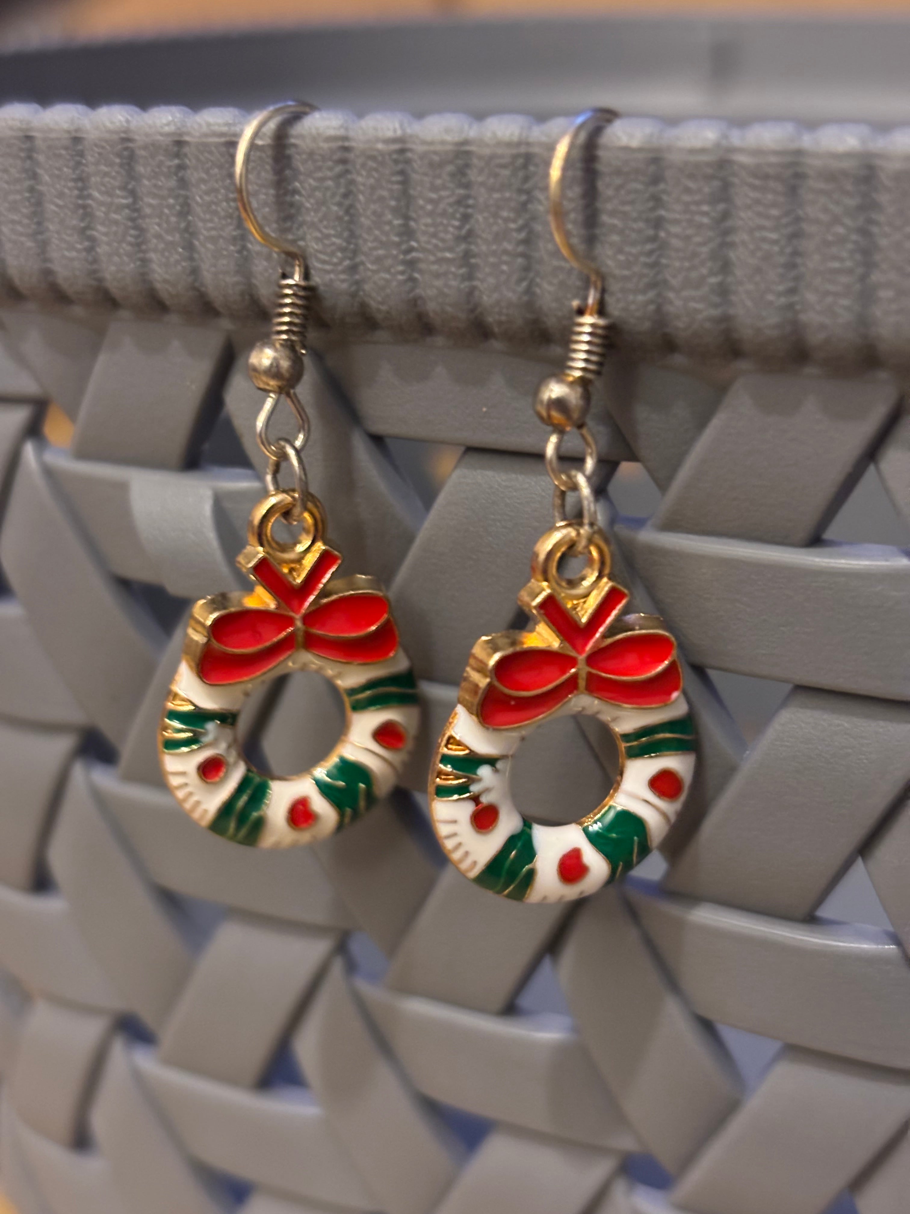 Christmas Wreath Earrings