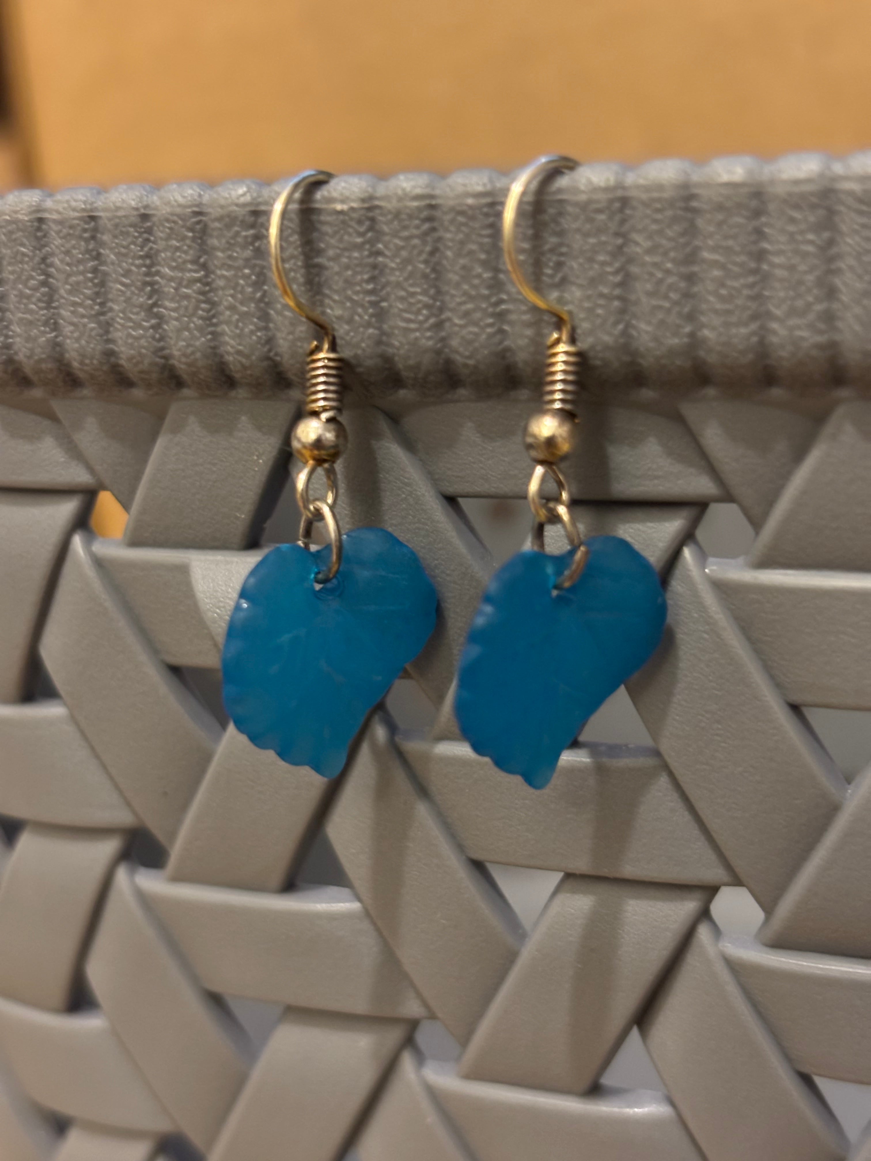 Acrylic Coloured Leaf Earrings