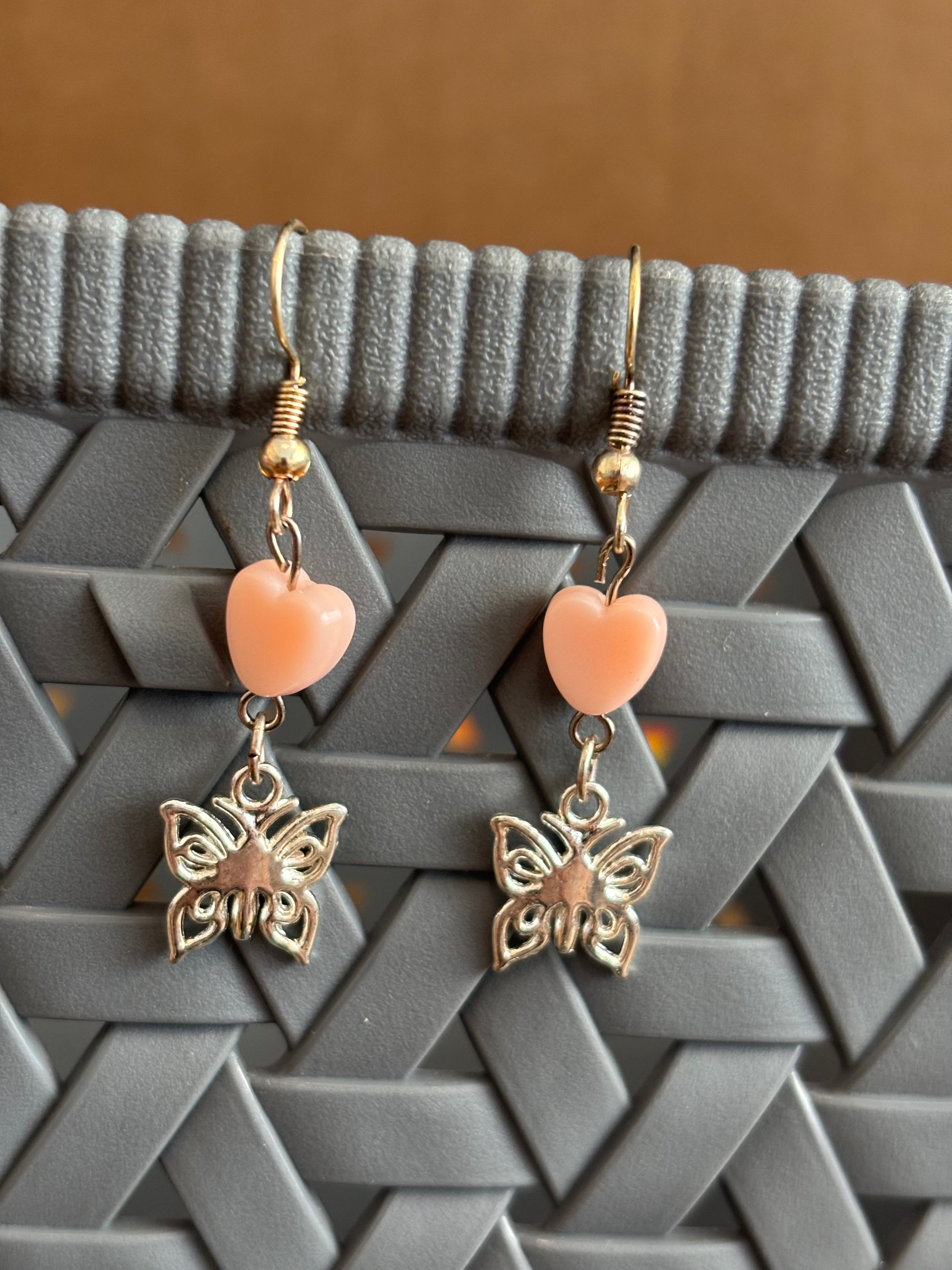 Butterfly With A Heart Earrings