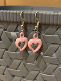 Coloured Love Heart Earrings