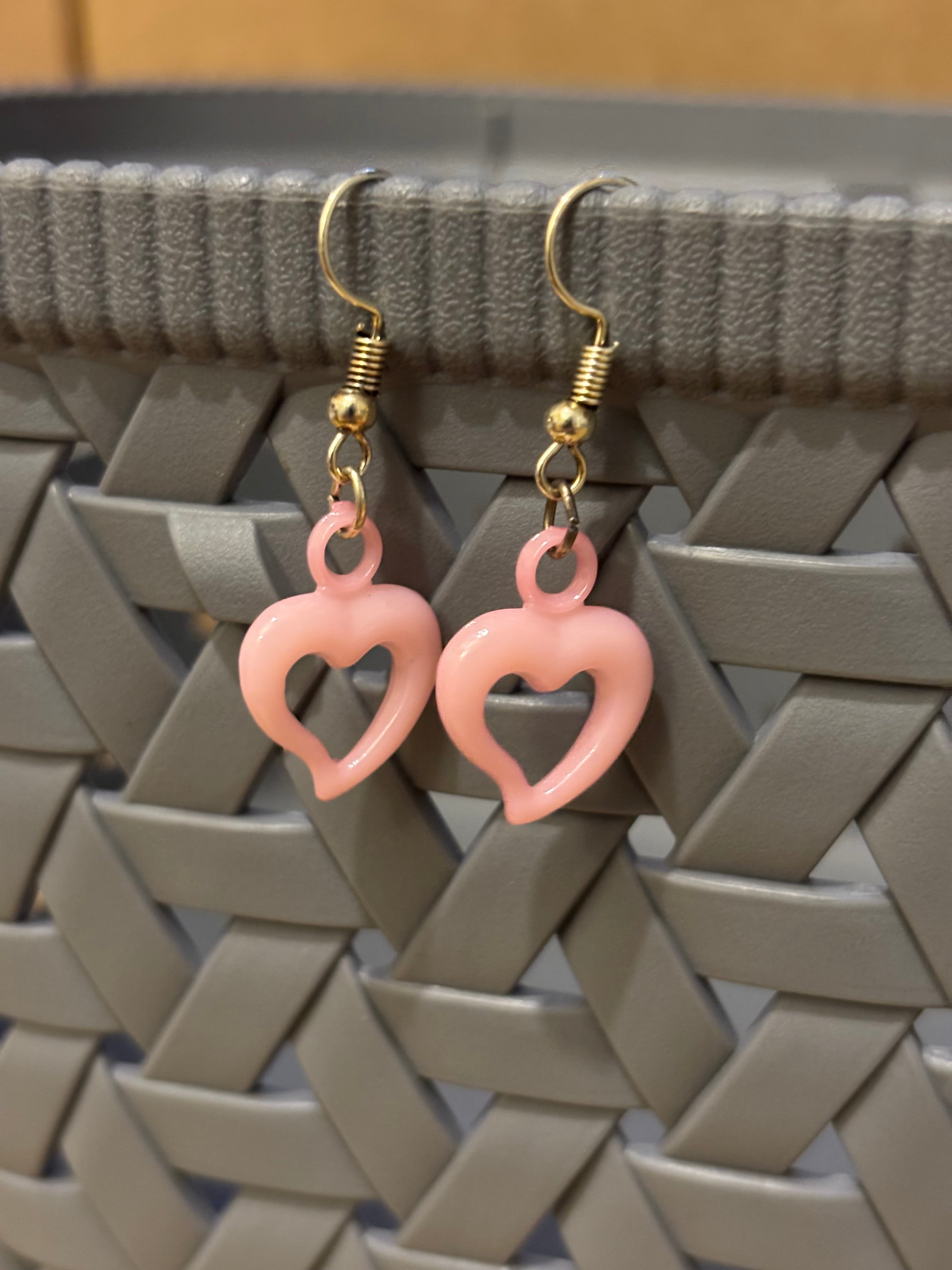Coloured Love Heart Earrings