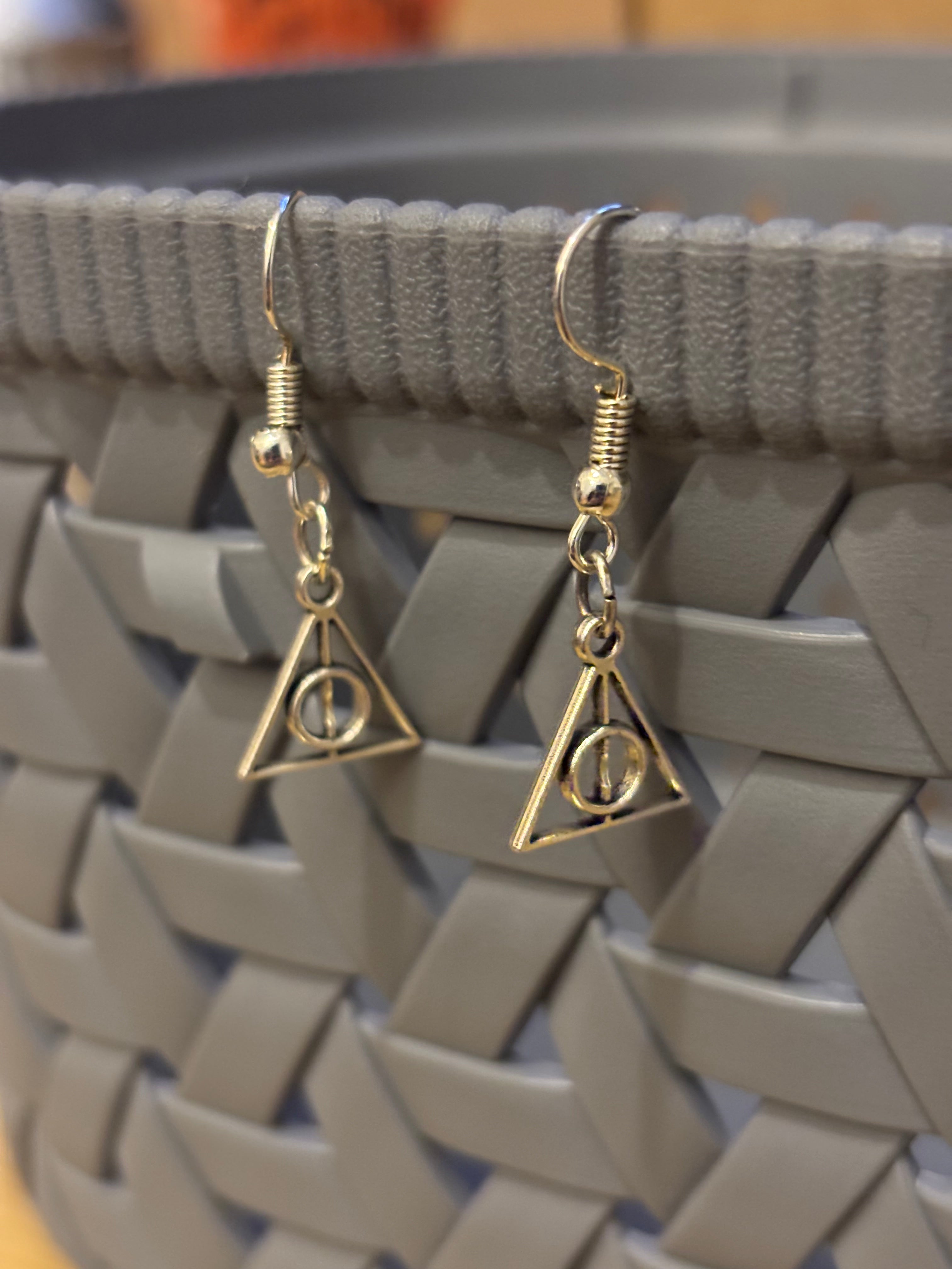 Inscribed Triangle Earrings