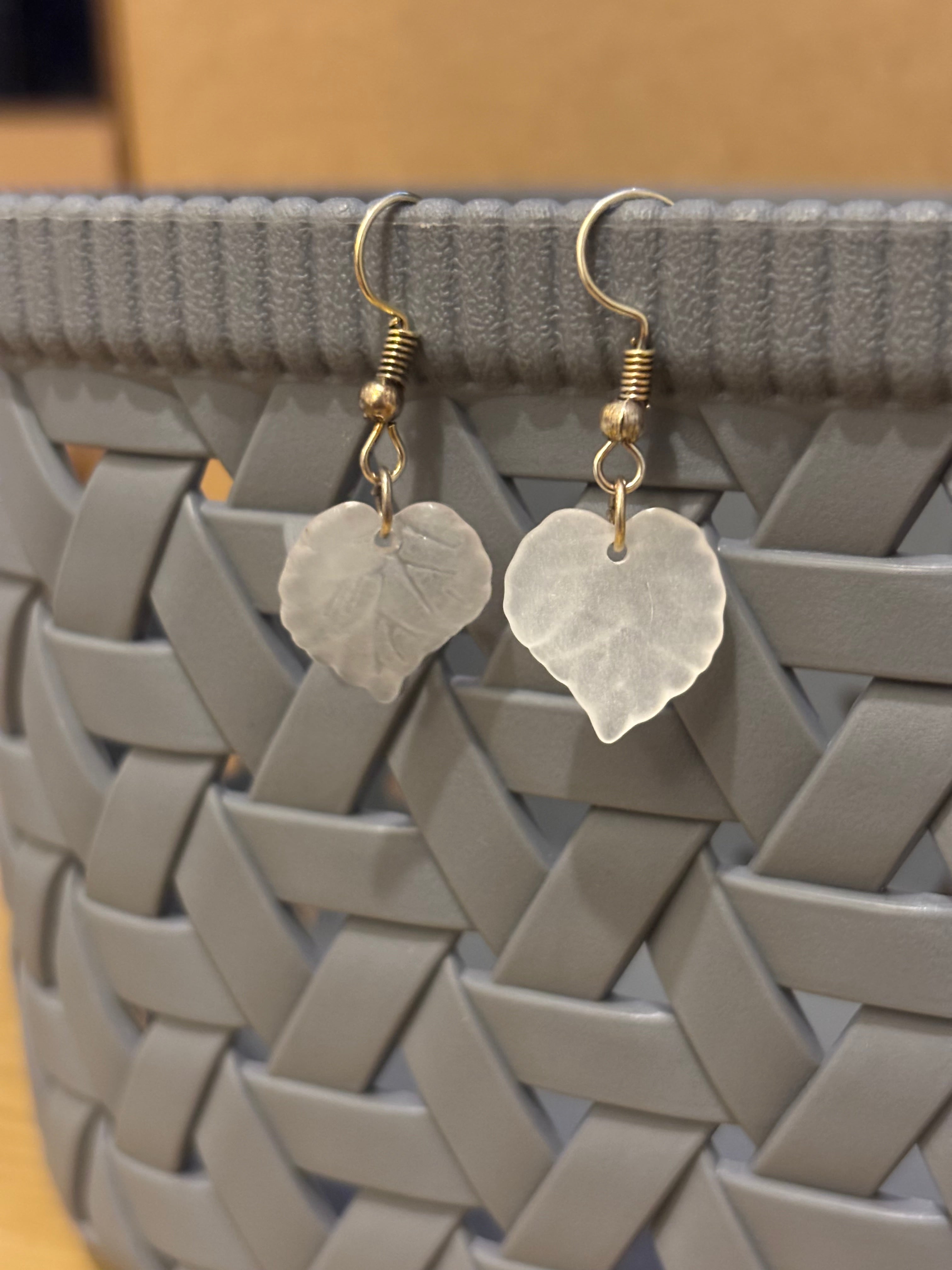 Acrylic Coloured Leaf Earrings