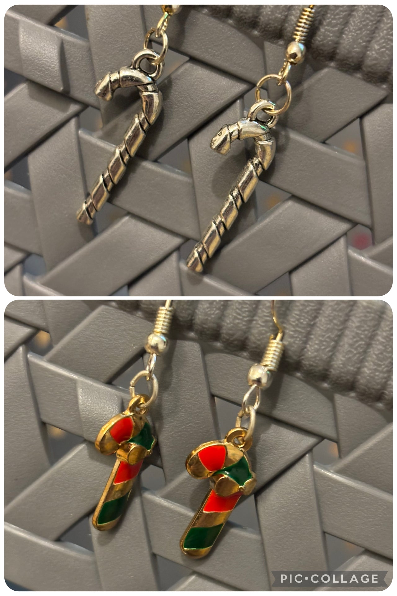 Christmas Candy Cane Earrings