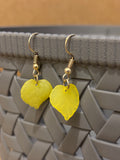 Acrylic Coloured Leaf Earrings